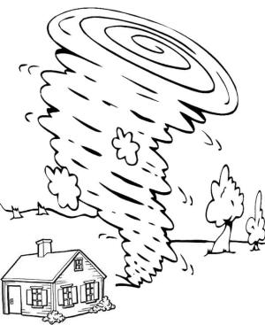 Kasırga boyama sayfası,  coloring page, Temel Tornado, 