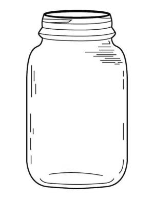 Kavanoz boyama sayfası,  coloring page, Basit Kavanoz, 