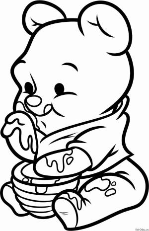 Kawaii boyama sayfası,  coloring page, Küçük Ayı Kawaii, 