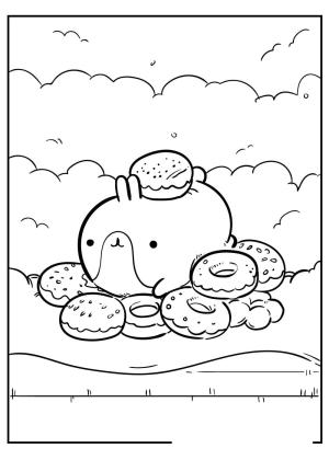 Kawaii boyama sayfası,  coloring page, Inanılmaz Kawaii, 