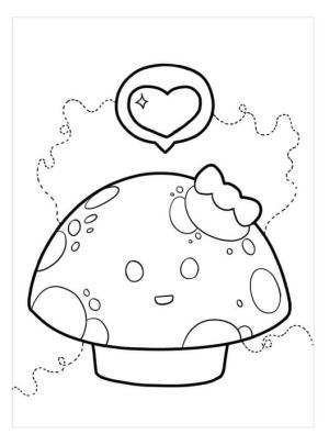 Kawaii boyama sayfası,  coloring page, Kawaii Mantarı, 