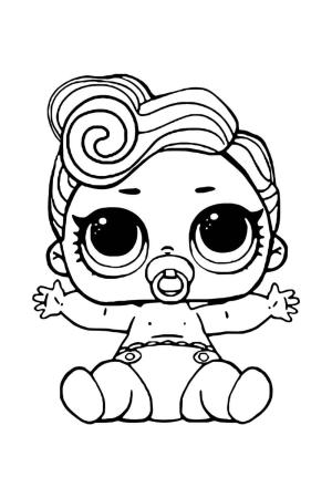 Kawaii boyama sayfası,  coloring page, LOL Bebek Bawaii, 