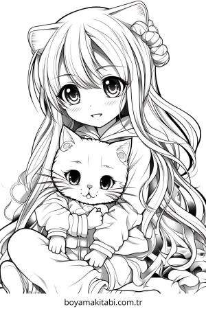 Kawaii boyama sayfası – ücretsiz yazdır, boyama etkinliği