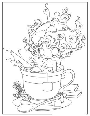 Kawaii boyama sayfası,  coloring page, Çok güzel Kawaii, 