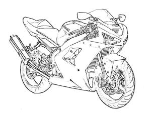 Kawasaki boyama sayfası,  coloring page, Kawasaki Motosiklet çizimi, 