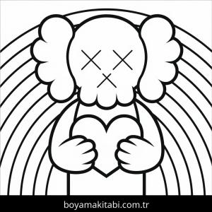 Kaws boyama sayfası – boyama etkinliği, çocuk aktivitesi