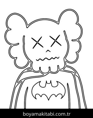 Kaws boyama sayfası – sanatsal çalışma, çocuklar için