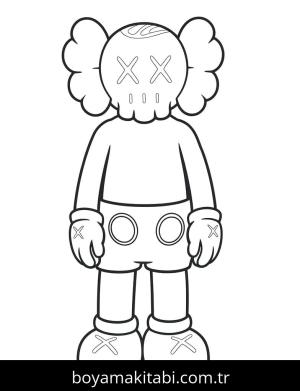 Kaws boyama sayfası – evde etkinlik, ücretsiz yazdır