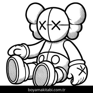 Kaws boyama sayfası – eğitici aktivite, yaratıcılık