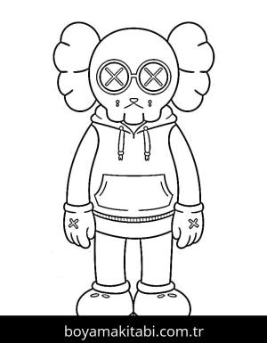 Kaws boyama sayfası – yaratıcılığı geliştirir, keyifli zaman