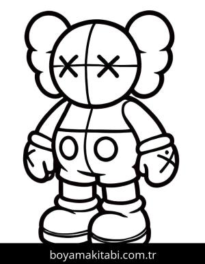 Kaws boyama sayfası – yaratıcılık, eğlenceli etkinlik