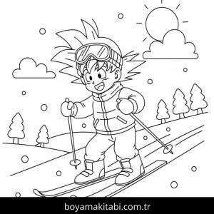 Kayak boyama sayfası – yaratıcılığı geliştirir, keyifli zaman