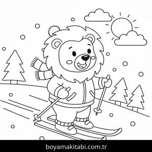Kayak boyama sayfası – ücretsiz yazdır, boyama etkinliği