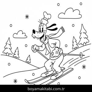 Kayak boyama sayfası – eğlenceli etkinlik, el becerilerini geliştirir