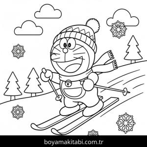 Kayak boyama sayfası – yaratıcılık, eğlenceli etkinlik