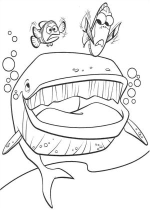 Kayıp Balık Nemo boyama sayfası,  coloring page, Dory ve Marlin ile Kader, 