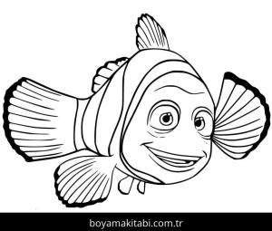 Kayıp Balık Nemo boyama sayfası – kolay boyama, eğitici aktivite