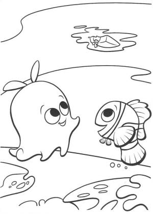 Kayıp Balık Nemo boyama sayfası,  coloring page, Pearl ve Nemo, 