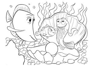 Kayıp Balık Nemo boyama sayfası,  coloring page, Denizde Arkadaşlarıyla Nemo, 