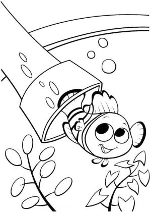 Kayıp Balık Nemo boyama sayfası,  coloring page, Mutlu Nemo, 