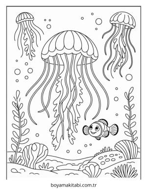 Kayıp Balık Nemo boyama sayfası – boyama çalışması, yaratıcılığı geliştirir