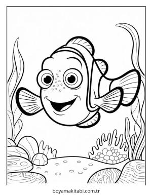 Kayıp Balık Nemo boyama sayfası – evde etkinlik, ücretsiz yazdır