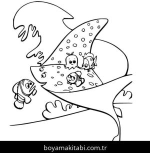 Kayıp Balık Nemo boyama sayfası – el becerilerini geliştirir, boyama çalışması