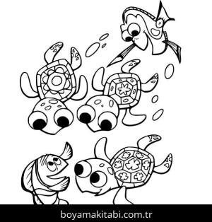 Kayıp Balık Nemo boyama sayfası – okul öncesi, evde etkinlik