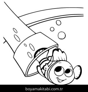 Kayıp Balık Nemo boyama sayfası – basit çizim, kolay boyama