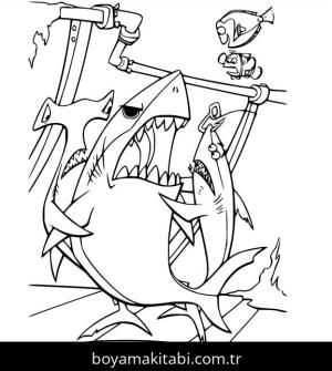 Kayıp Balık Nemo boyama sayfası – sevimli karakter, sanatsal çalışma