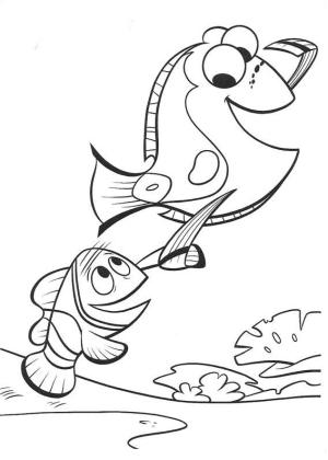 Kayıp Balık Nemo boyama sayfası,  coloring page, Marlin ve Dory, 