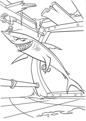 Kayıp Balık Nemo boyama sayfası,  coloring page, Marlin ile Chum, 