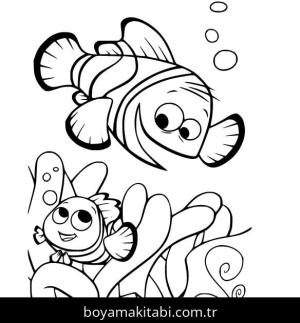 Kayıp Balık Nemo boyama sayfası – sanatsal çalışma, çocuklar için