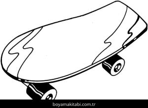 Kaykay boyama sayfası – eğlenceli etkinlik, el becerilerini geliştirir