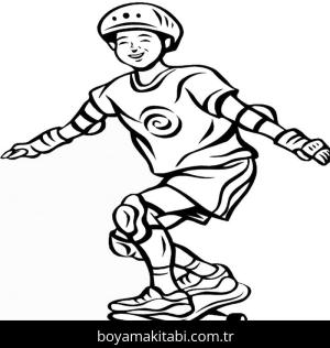 Kaykay boyama sayfası – ücretsiz yazdır, boyama etkinliği