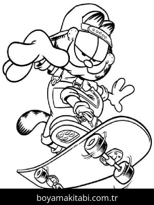 Kaykay boyama sayfası – eğlenceli etkinlik, el becerilerini geliştirir