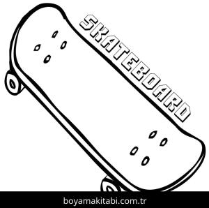 Kaykay boyama sayfası – kolay boyama, eğitici aktivite