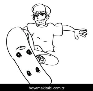 Kaykay boyama sayfası – eğitici aktivite, yaratıcılık