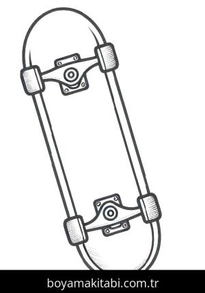 Kaykay boyama sayfası – çocuklar için, çizgi film temalı