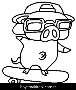 Kaykay boyama sayfası – ücretsiz yazdır, boyama etkinliği