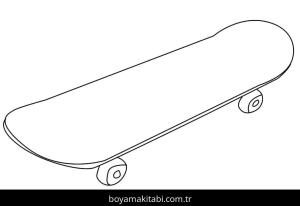 Kaykay boyama sayfası – çocuk aktivitesi, PDF indir