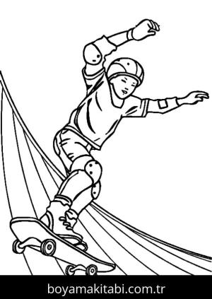 Kaykay boyama sayfası – okul öncesi, evde etkinlik