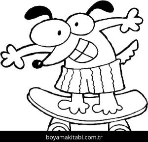 Kaykay boyama sayfası – okul öncesi, evde etkinlik