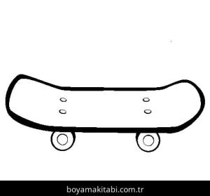 Kaykay boyama sayfası – boyama etkinliği, çocuk aktivitesi