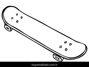 Kaykay boyama sayfası – PDF indir, sevimli karakter