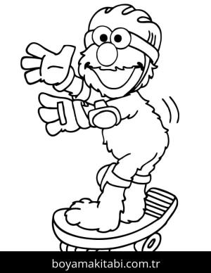 Kaykay boyama sayfası – sevimli karakter, sanatsal çalışma