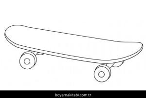 Kaykay boyama sayfası – renkli çizimler, okul öncesi