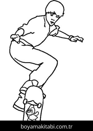 Kaykay boyama sayfası – el becerilerini geliştirir, boyama çalışması