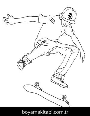 Kaykay boyama sayfası – evde etkinlik, ücretsiz yazdır