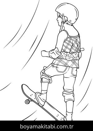 Kaykay boyama sayfası – sanatsal çalışma, çocuklar için